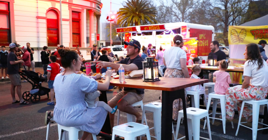 Pictured enjoying the food and festivities at last year’s first ever Street Dreams event in 2025.