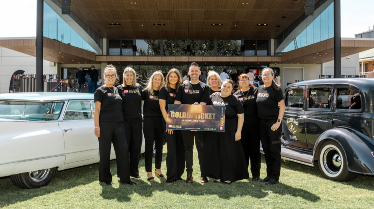 Pictured on launch day are the Parkes Elvis Festival team. Left to right: Lisa Moon, Jasmine Flaxman, Charlene Kaden, Bronte Thompson, Brendan Shipley, Sharon Klarner, Lily Paton, Nikki Bevan and Teresa Cooper.