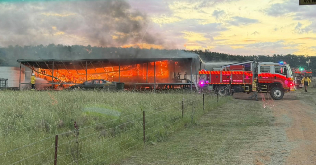 When Emergency Services arrived, the structure was fully alight but the occupants of the home were safe.