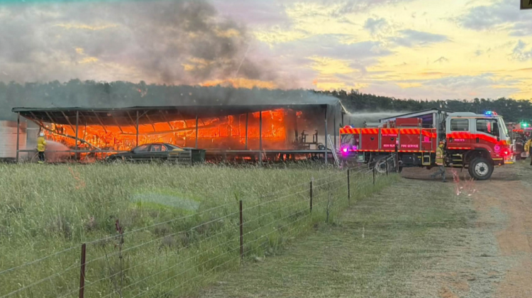 When Emergency Services arrived, the structure was fully alight but the occupants of the home were safe.
